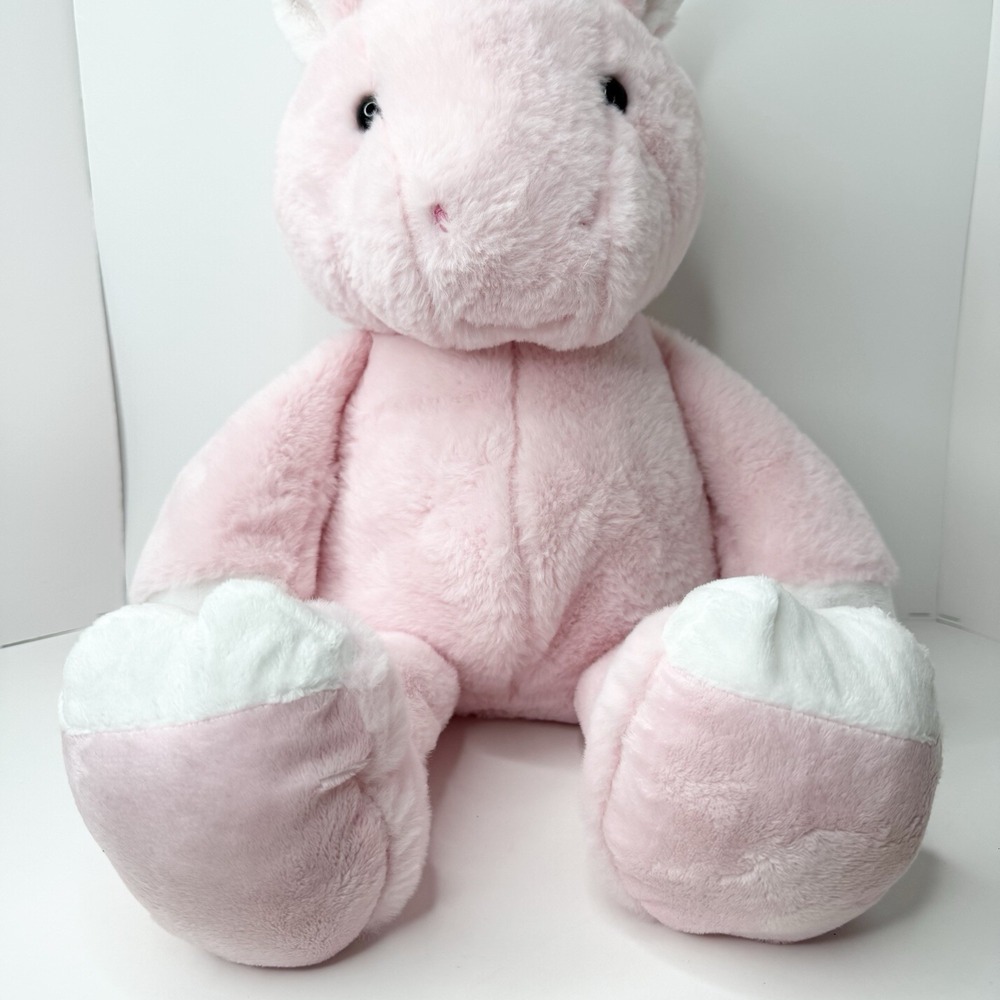 Walgreens Pink Pegasus Unicorn Plush Stuffed Animal 20" Large Gold Wings Horn - Picture 4 of 8